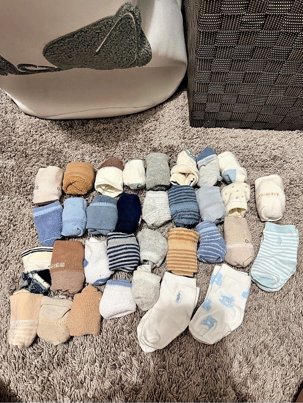 Kids Assorted Socks Blue & White